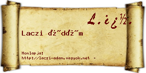 Laczi Ádám névjegykártya