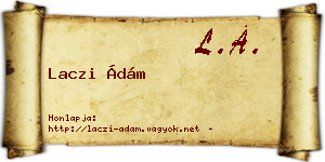 Laczi Ádám névjegykártya
